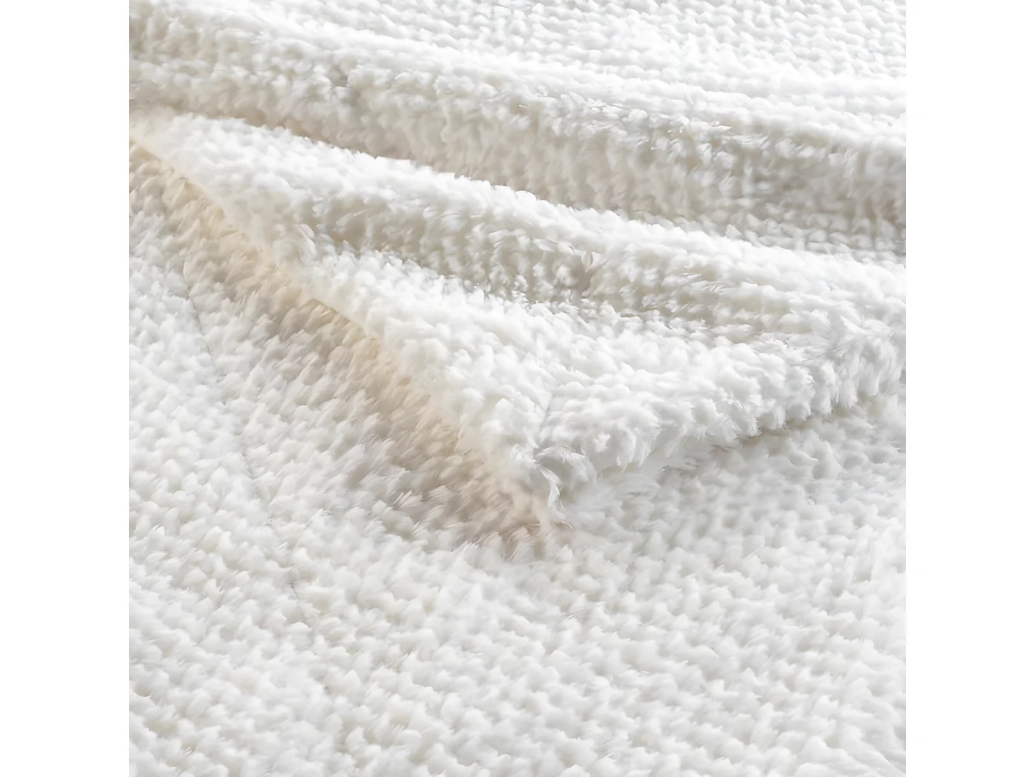 Plaid Imitation Fourrure "Icerbeg" 180x220cm Naturel