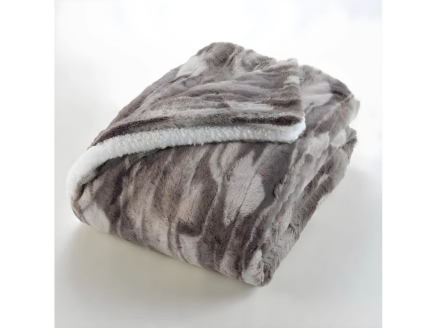 Plaid Imitation Fourrure "Caribou" 180x220cm Naturel