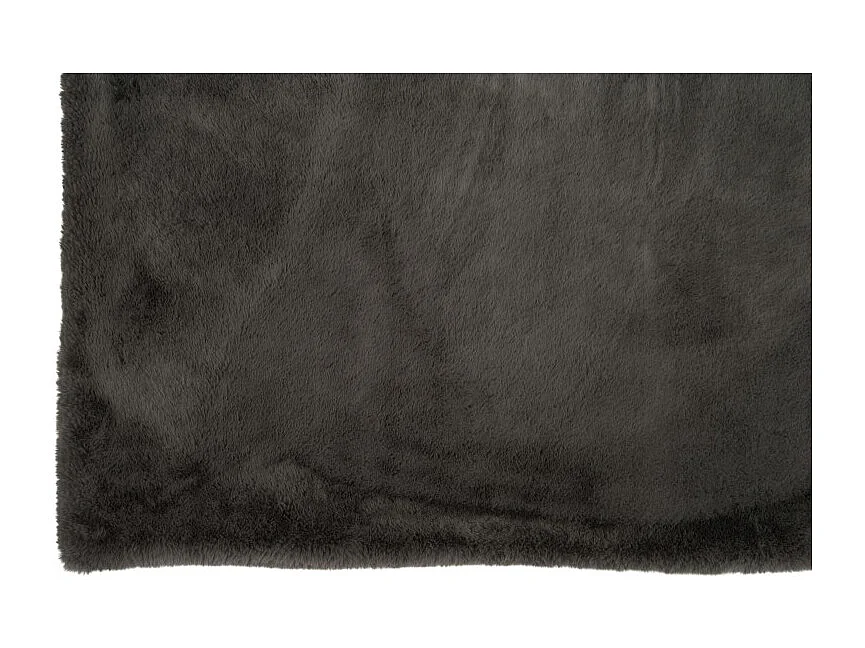 Plaid Imitation Fourrure "Cutie" 130x180cm Gris Foncé