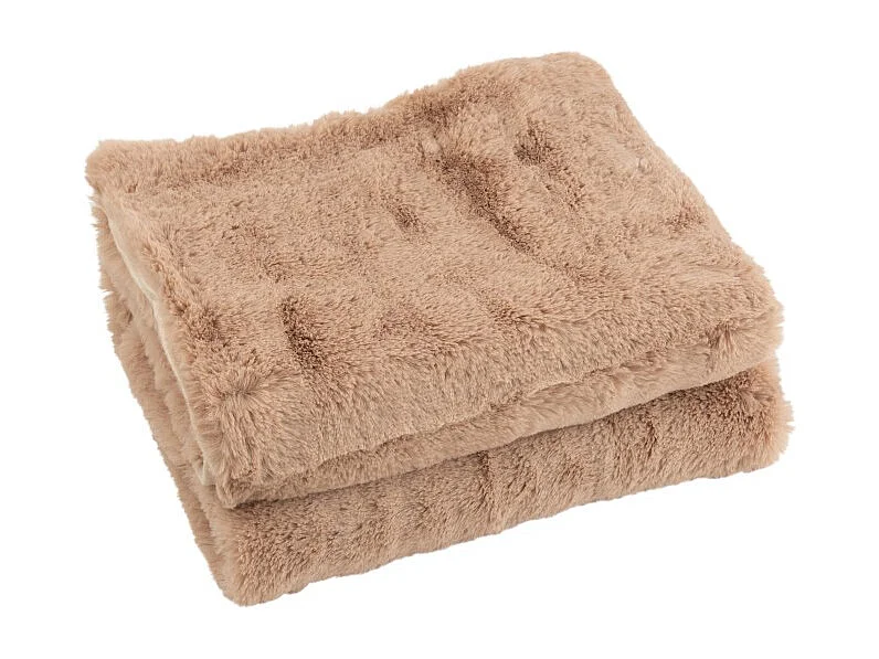 Manta de poliéster rosa empolvado 180x130 cm