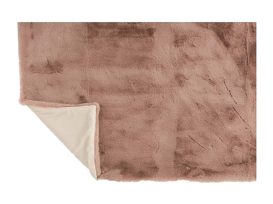 Manta de poliéster rosa empolvado 180x130 cm