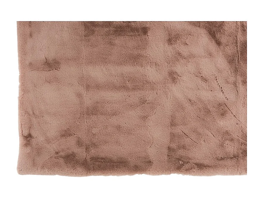 Plaid Imitation Fourrure "Cutie" 130x180cm Rose Poudré