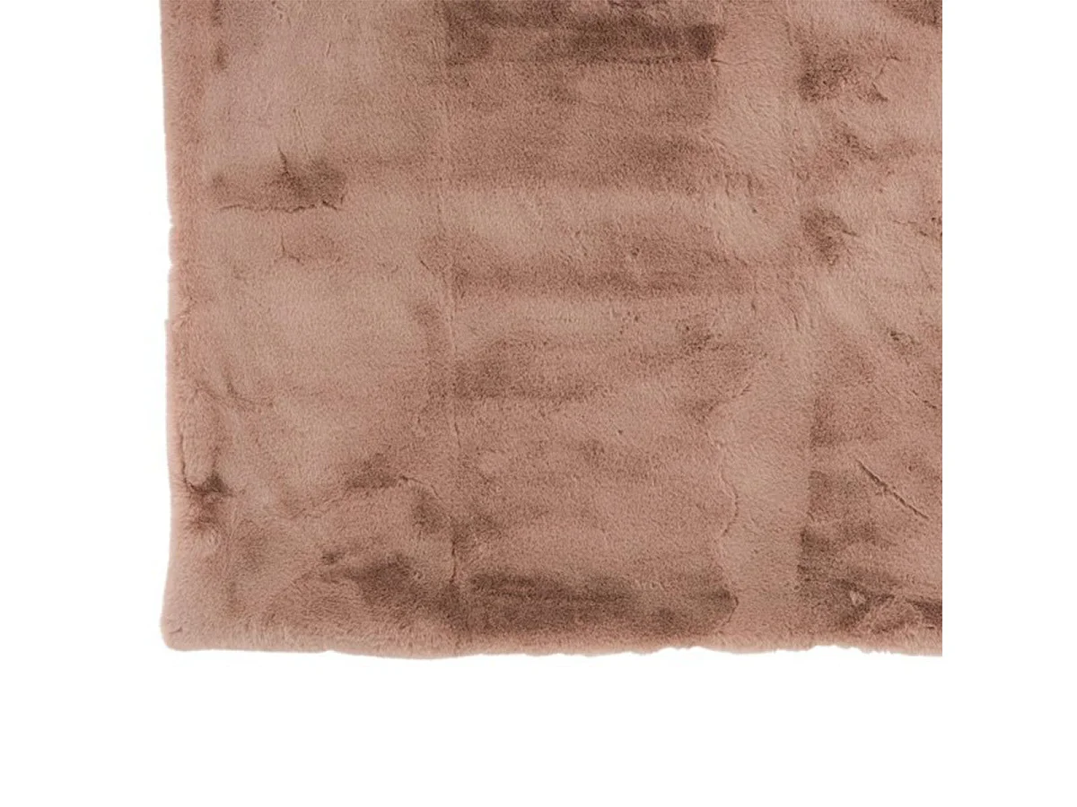 Plaid Imitation Fourrure "Cutie" 130x180cm Rose Poudré