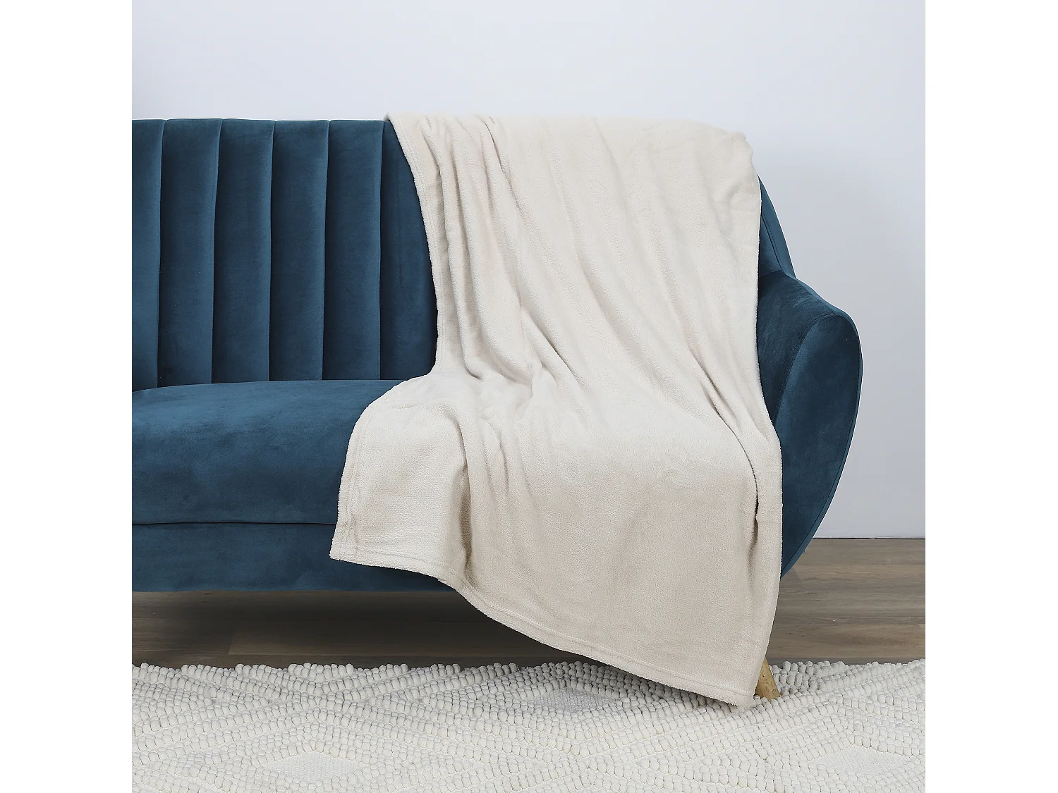 Plaid Microfibre Beige 125x150cm Beige