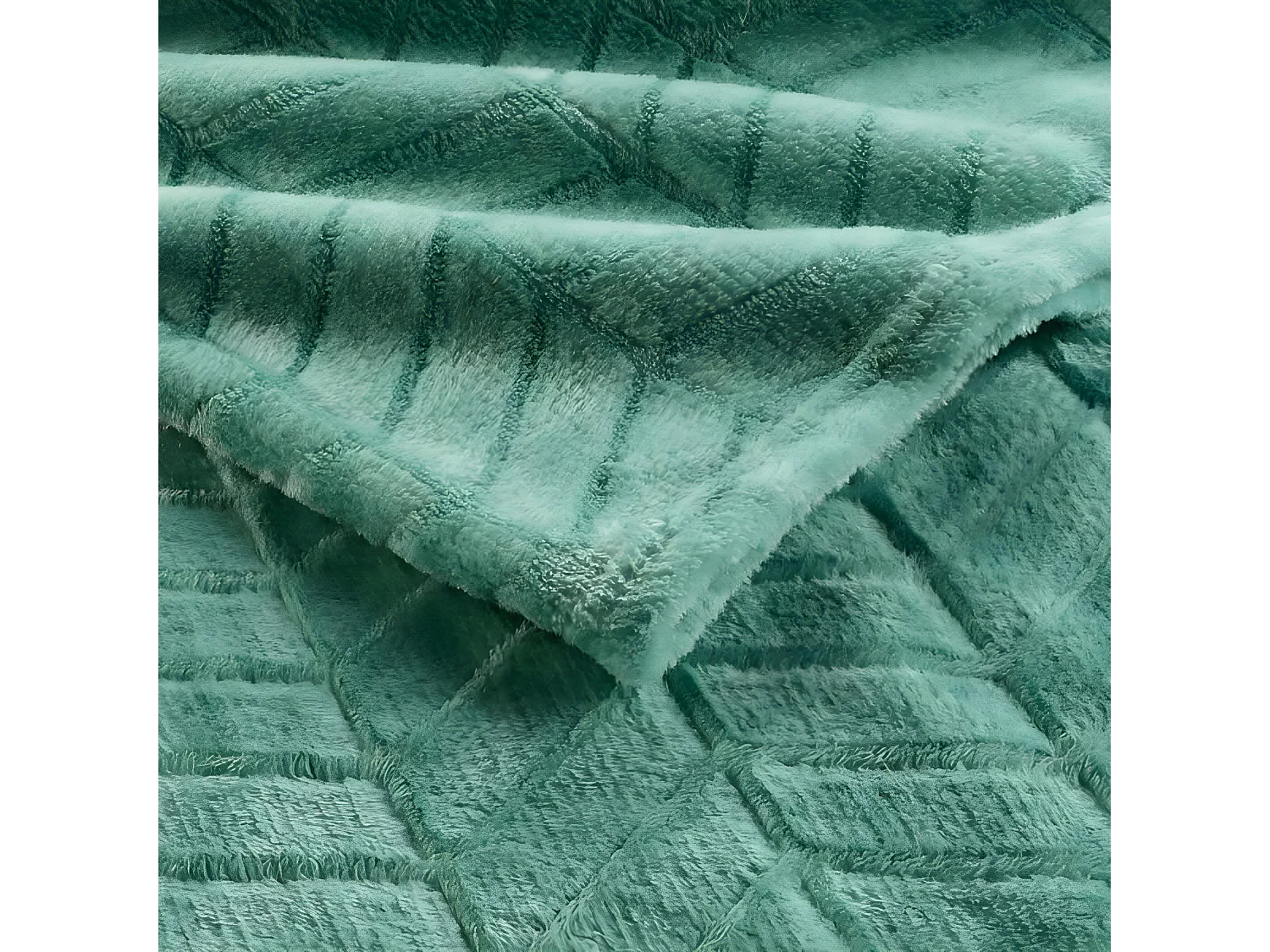 Plaid Flanelle Uni "Arya" 180x220cm Sauge