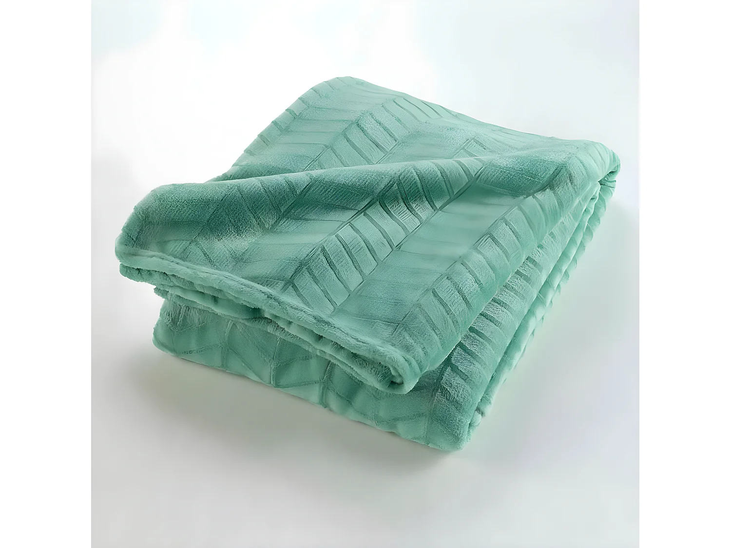 Plaid Flanelle Uni "Arya" 180x220cm Sauge