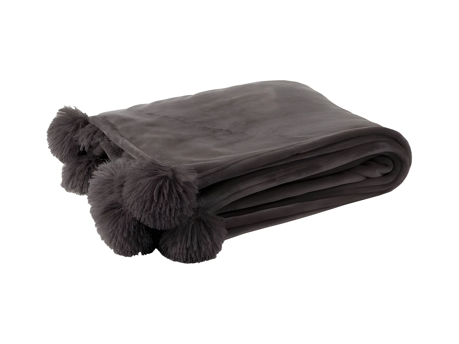 Plaid à Pompons "Blanket" 130x170cm Taupe