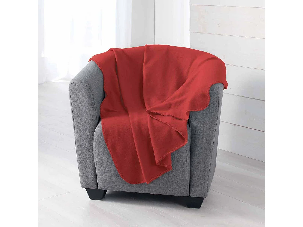 Plaid Polaire "Milou" 125x150cm Rouge