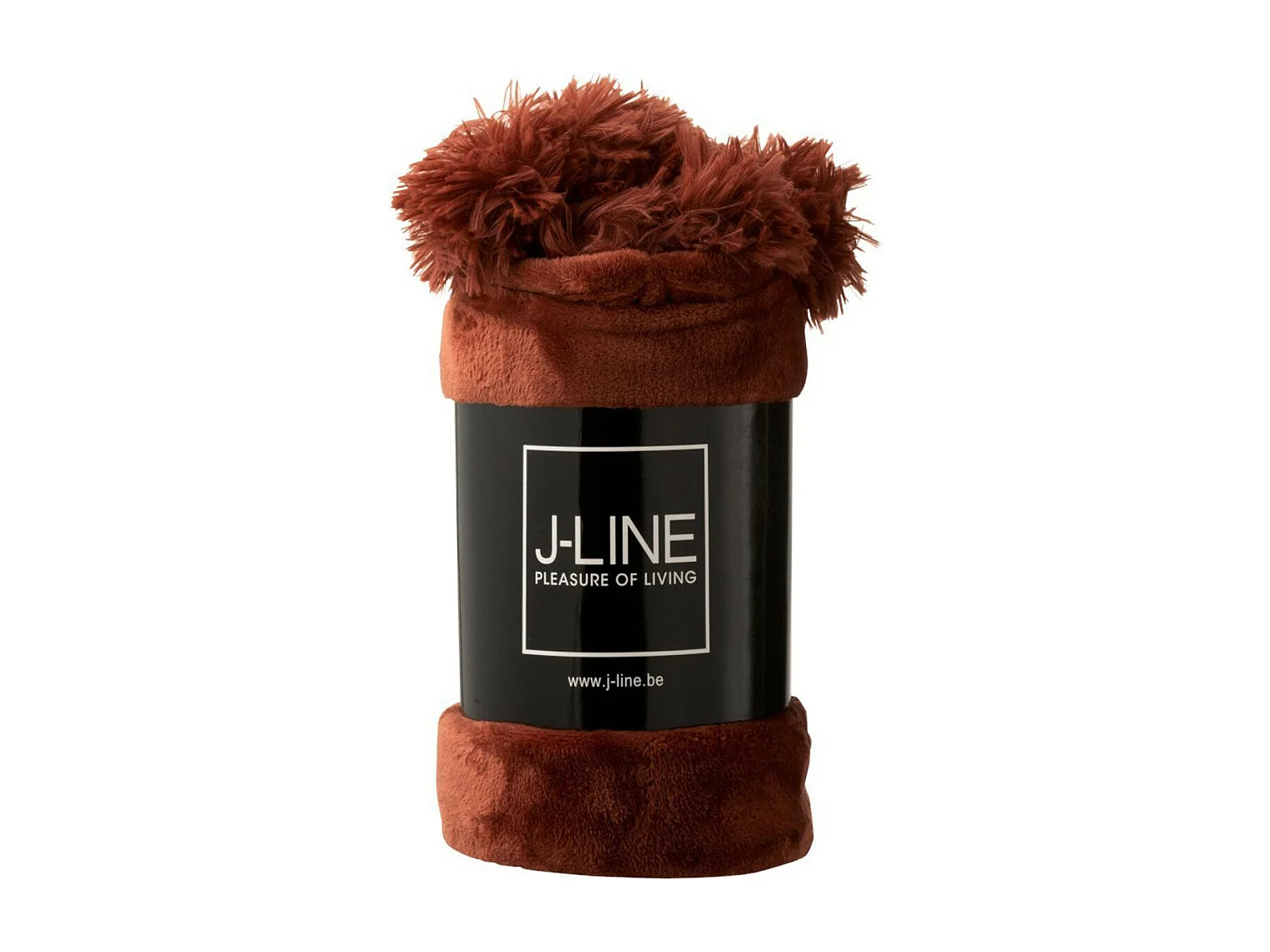 Plaid Déco à Pompons "Polyes" 130x170cm Marsala