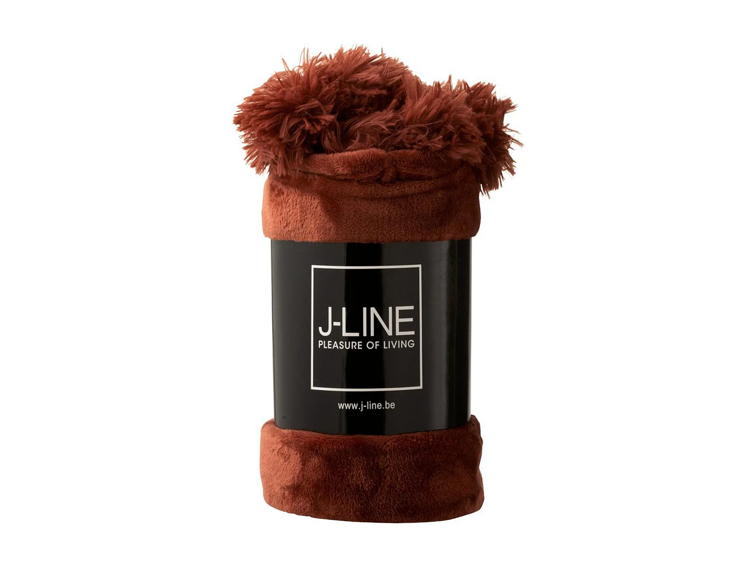 Plaid Déco à Pompons "Polyes" 130x170cm Marsala