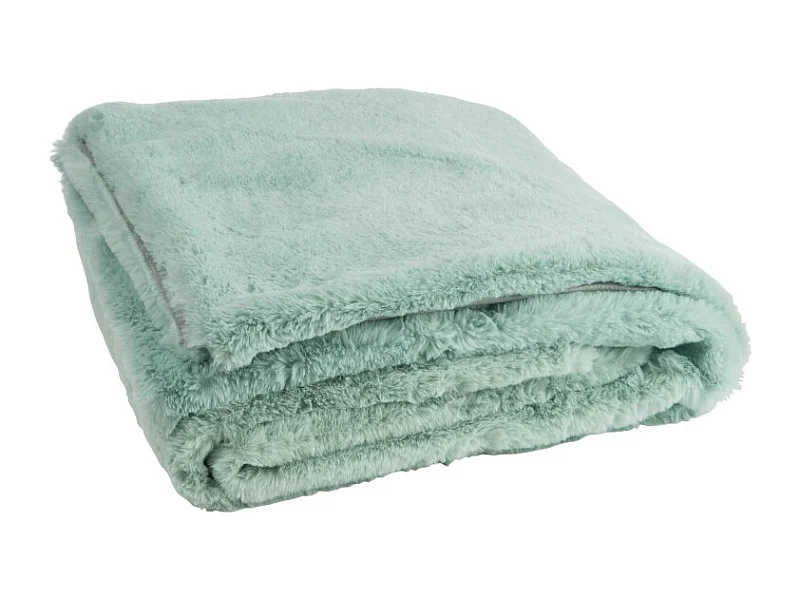 Plaid de poliéster menta de 180x130 cm