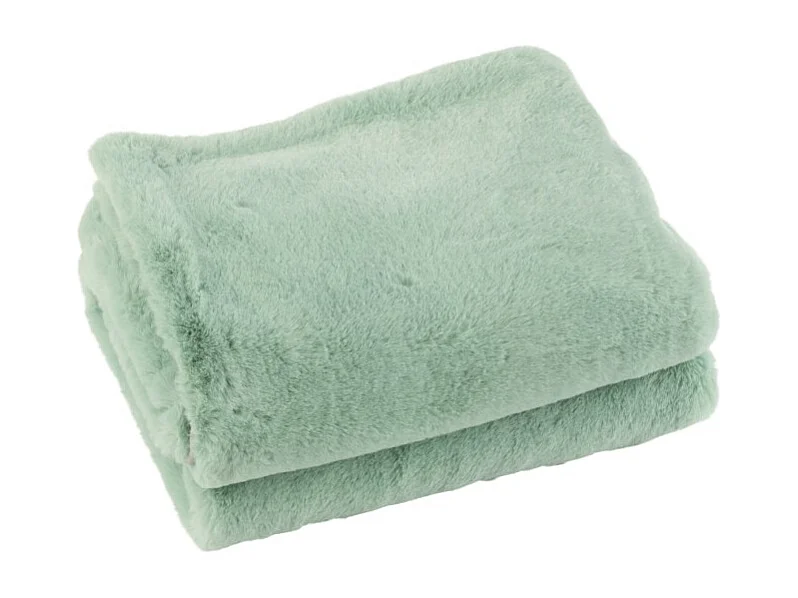 Plaid Imitation Fourrure "Cutie" 130x180cm Menthe