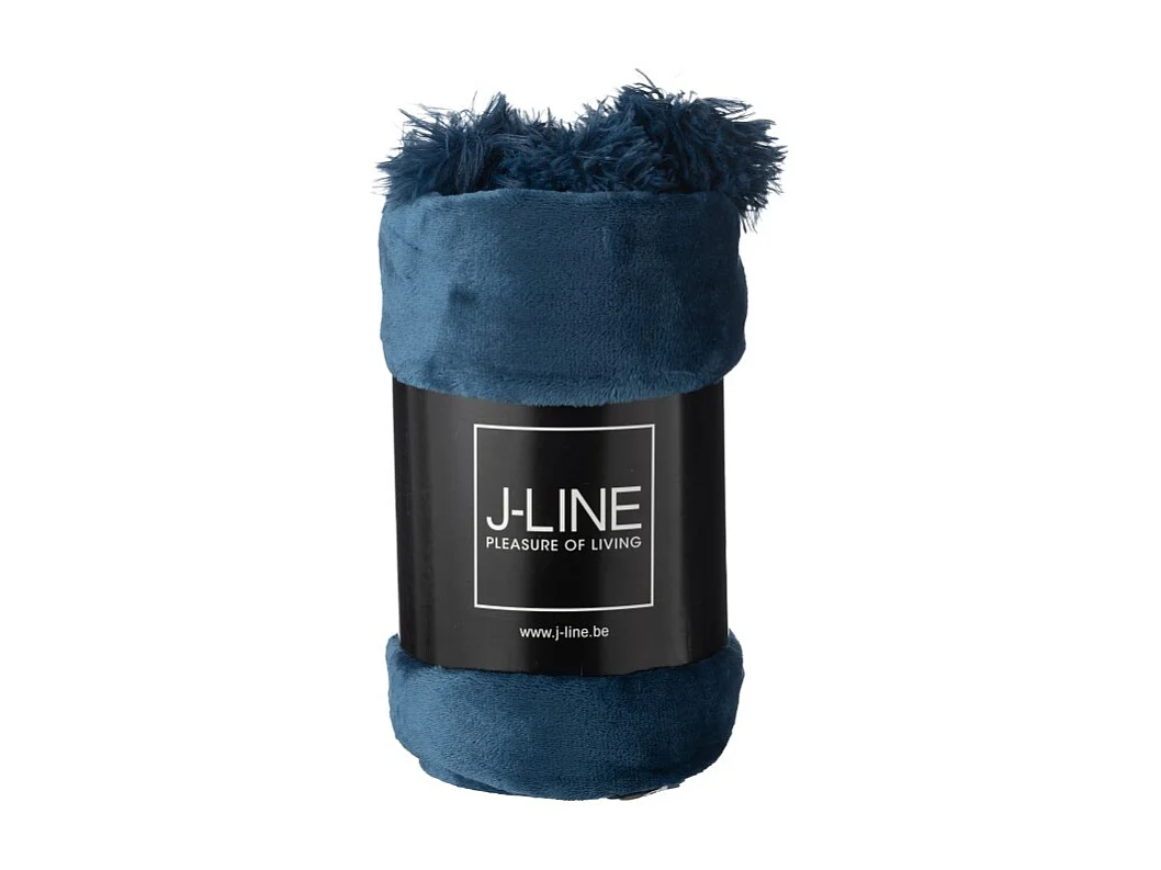 Plaid à Pompons "Blanket" 130x170cm Bleu