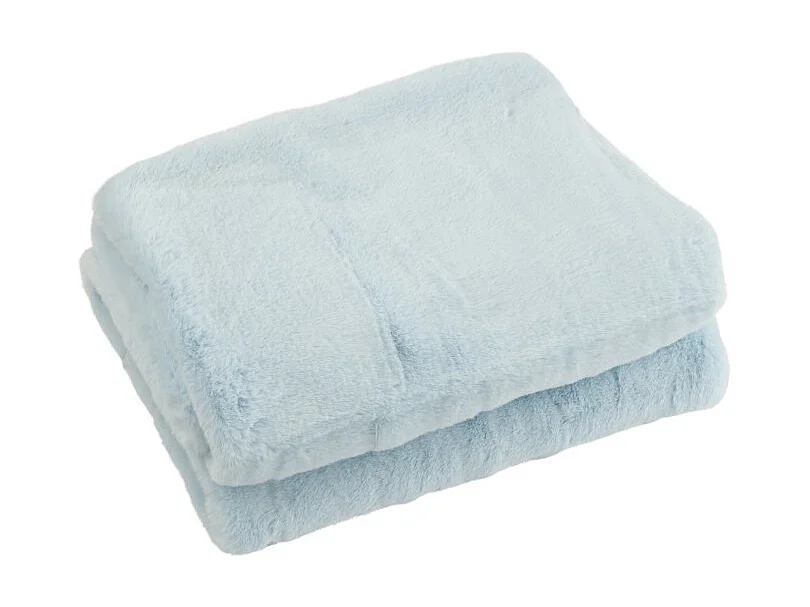 Manta de poliéster azul claro 180x130 cm