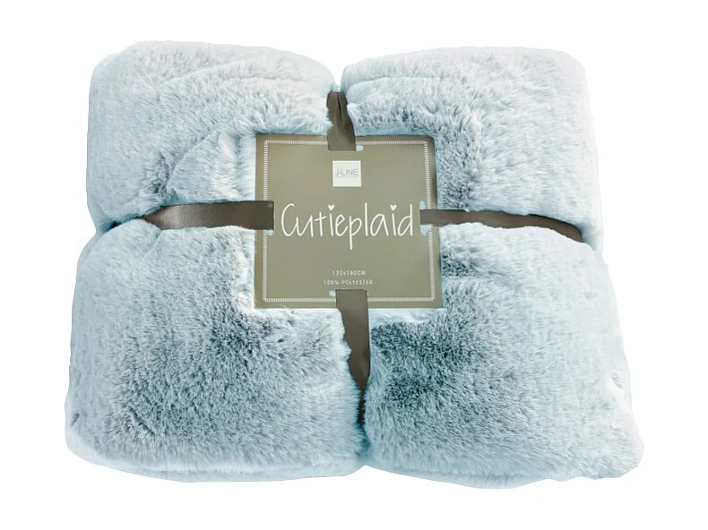 Manta de poliéster azul claro 180x130 cm