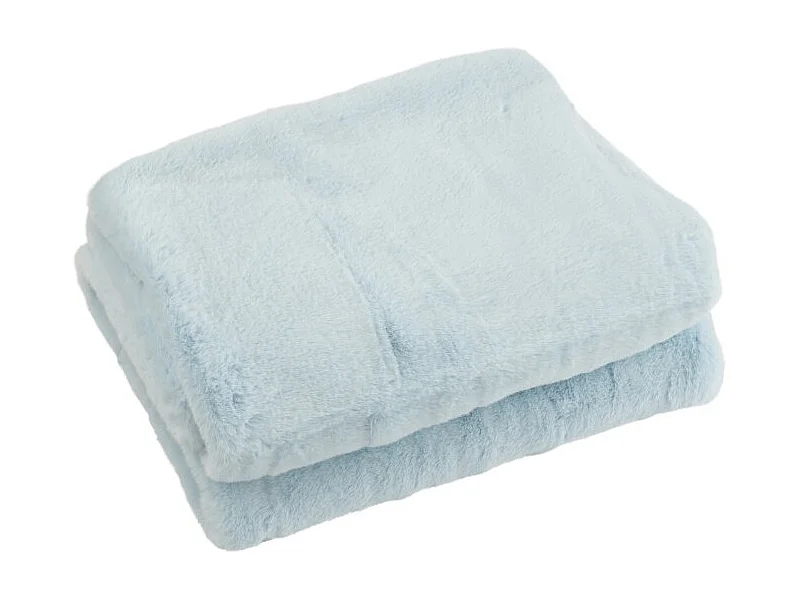 Plaid Imitation Fourrure "Cutie" 130x180cm Bleu