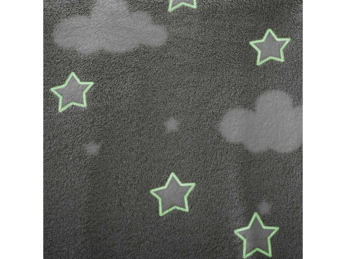 Plaid Phosphorescent Enfant "Reka" 125x150cm Gri