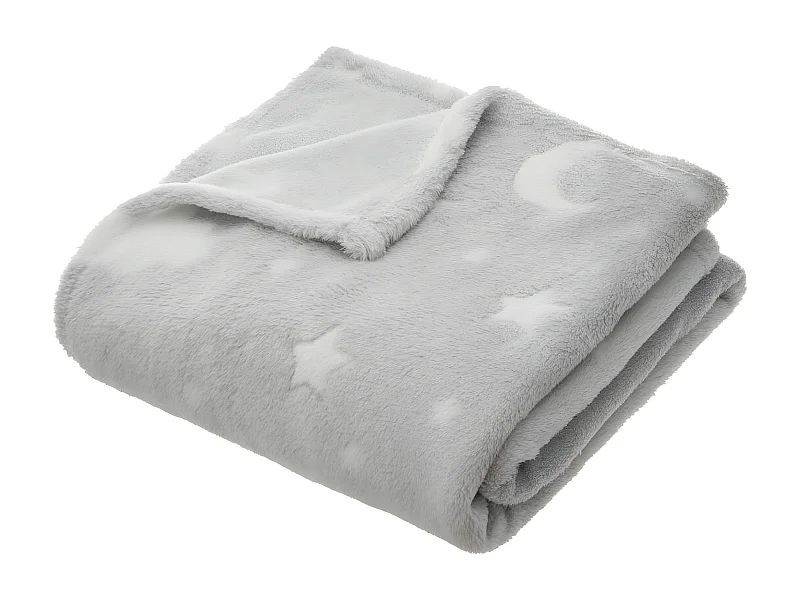 Plaid Phosphorescent Enfant "Reka" 125x150cm Gris