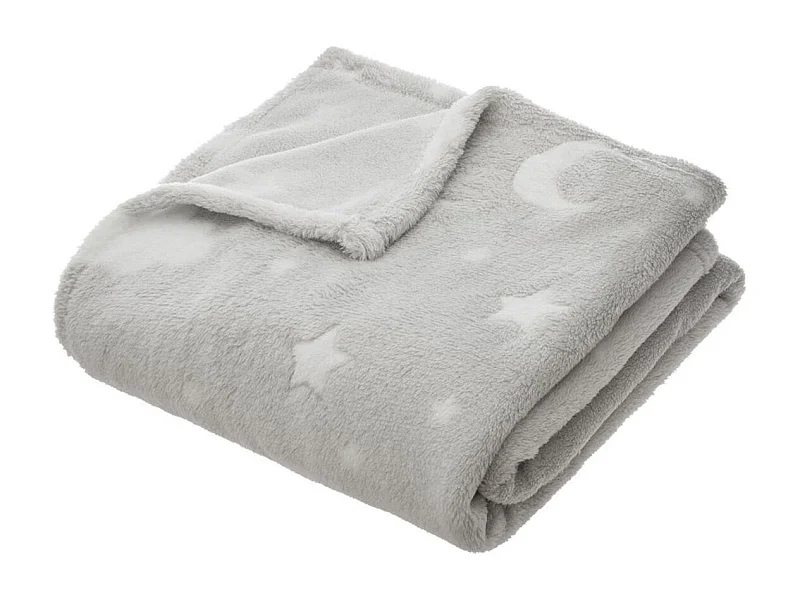 Plaid Phosphorescent Enfant "Reka" 125x150cm Gris