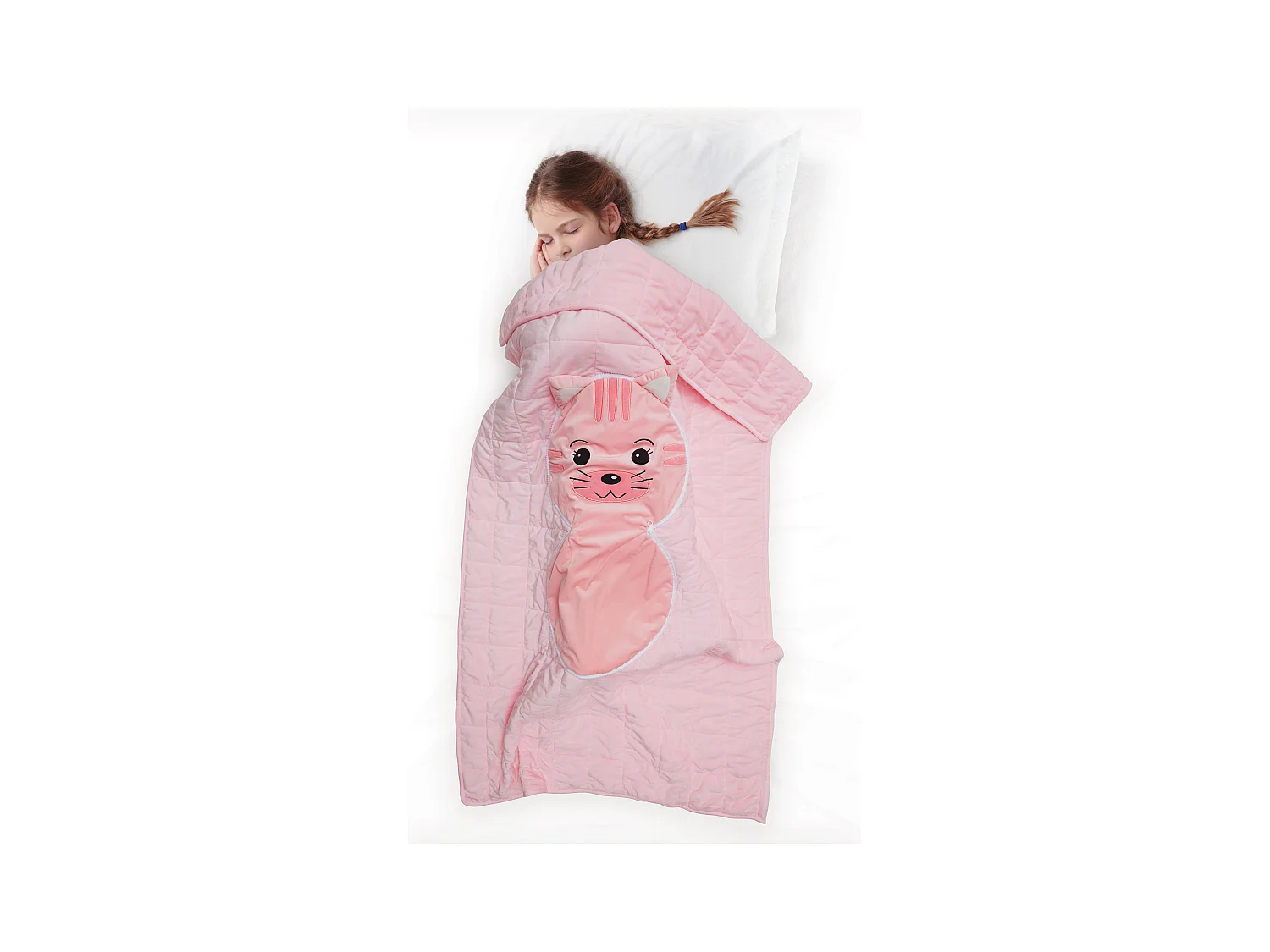Couverture Convertible Chat 110x150cm Rose