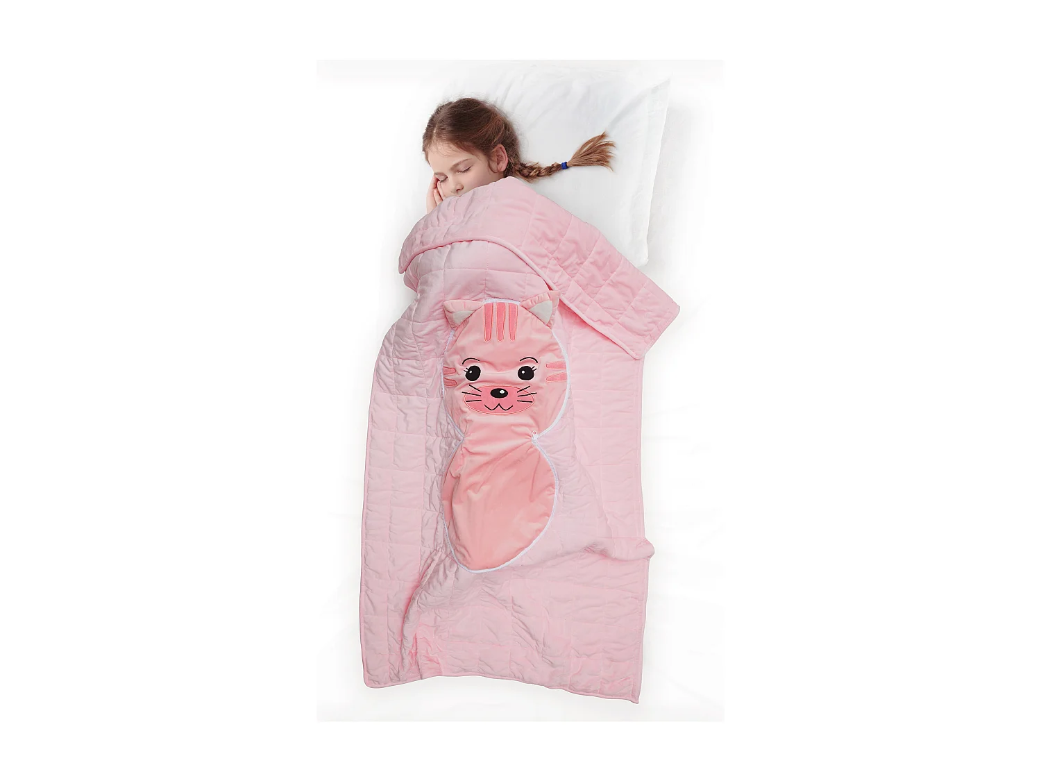 Couverture Convertible Chat 110x150cm Rose