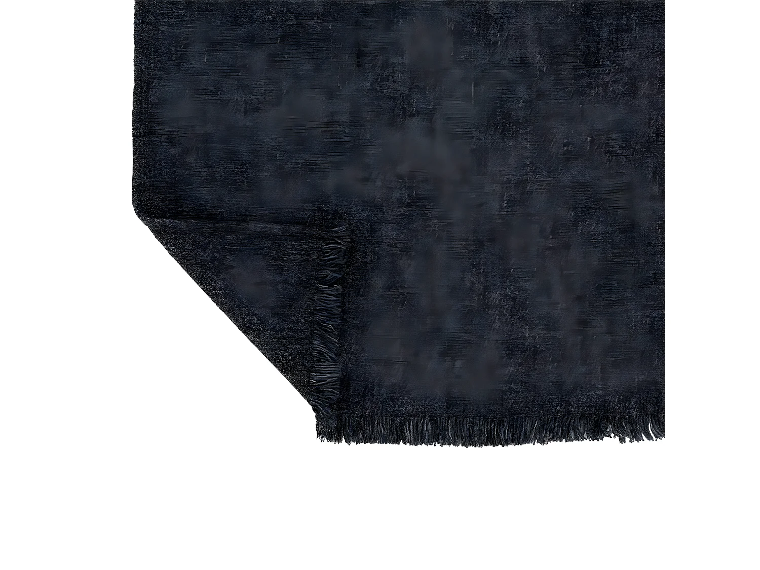 Plaid Déco en Coton "Edud" 130x170cm Bleu