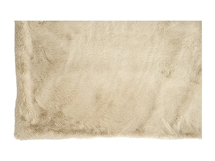 Plaid Imitation Fourrure "Cutie" 130x180cm Gris Clair