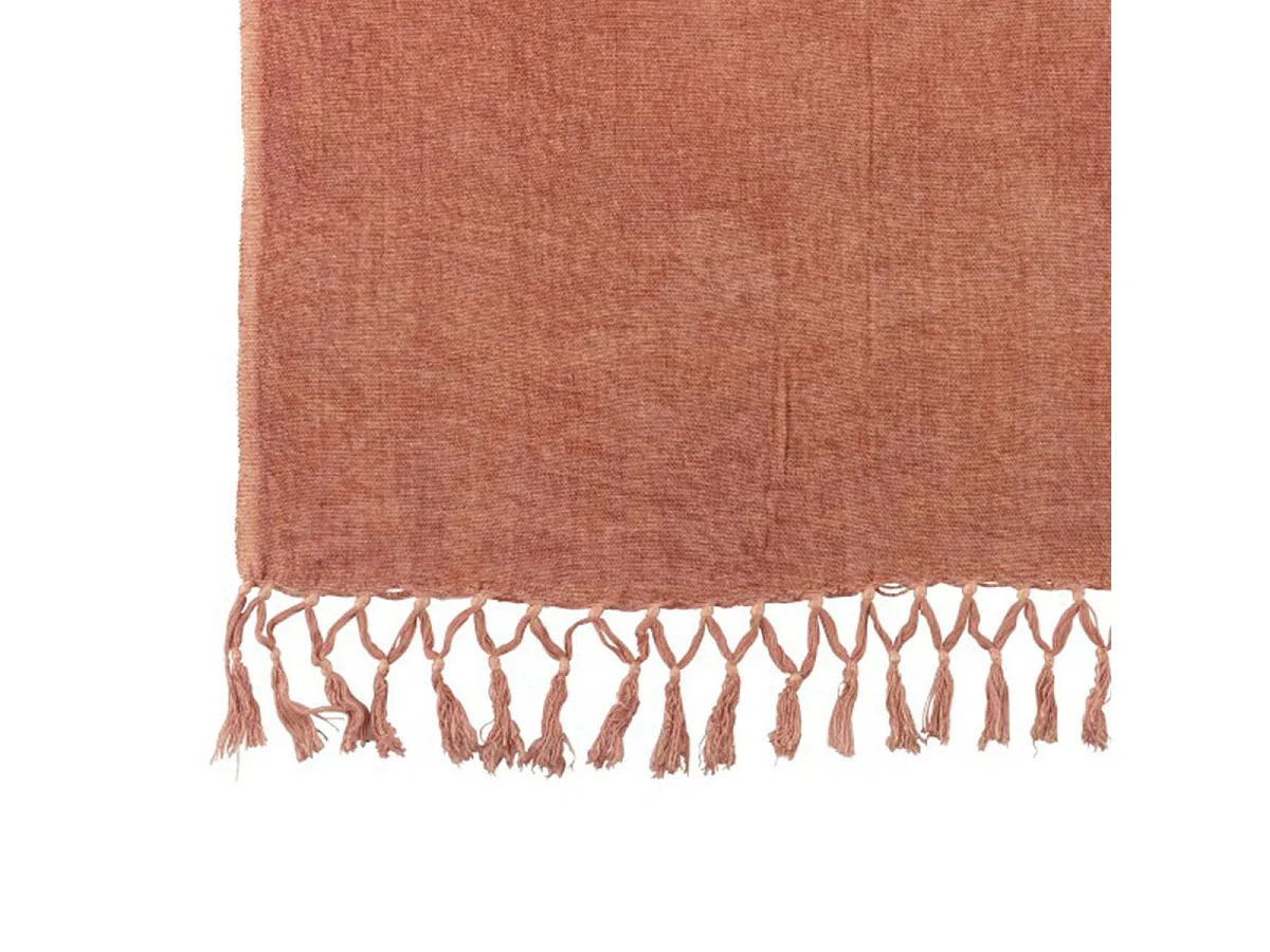 Plaid "Floche Viscose" 21x32cm Saumon