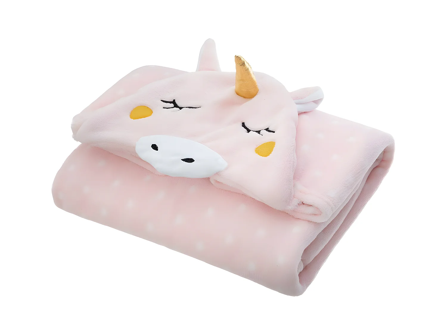 Plaid pour Enfant "Licorne" 100x140cm Rose