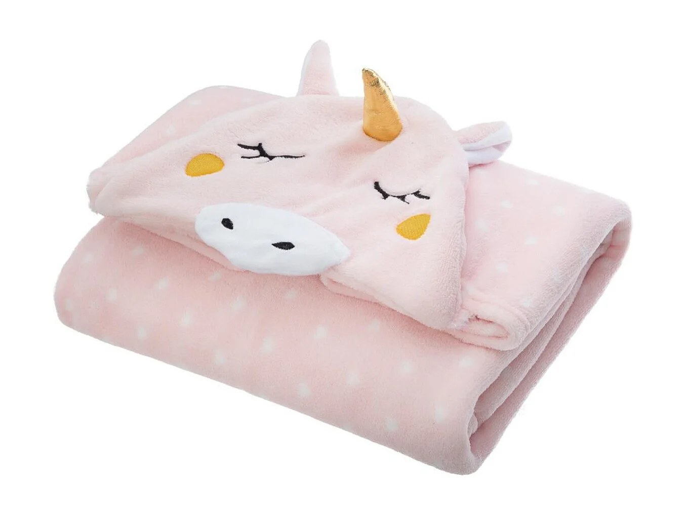 Plaid pour Enfant "Licorne" 100x140cm Rose
