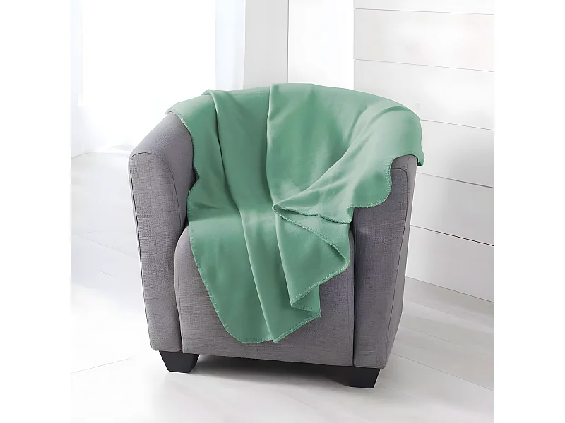 Plaid Polaire "Milou" 125x150cm Sauge