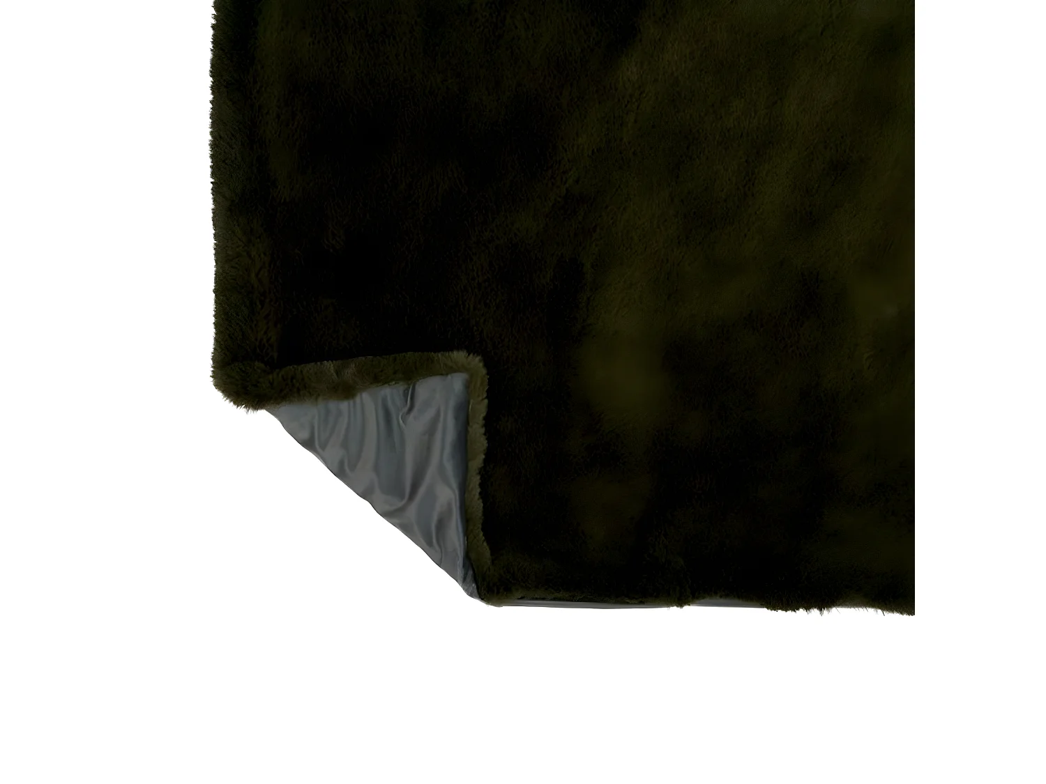 Plaid Imitation Fourrure "Cutie" 130x180cm Vert Kaki