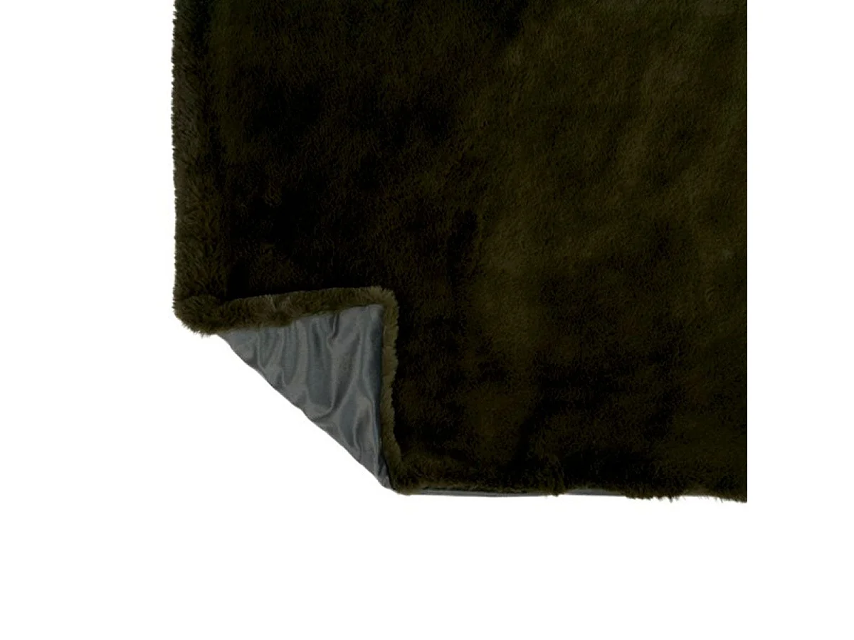 Plaid Imitation Fourrure "Cutie" 130x180cm Vert Kaki