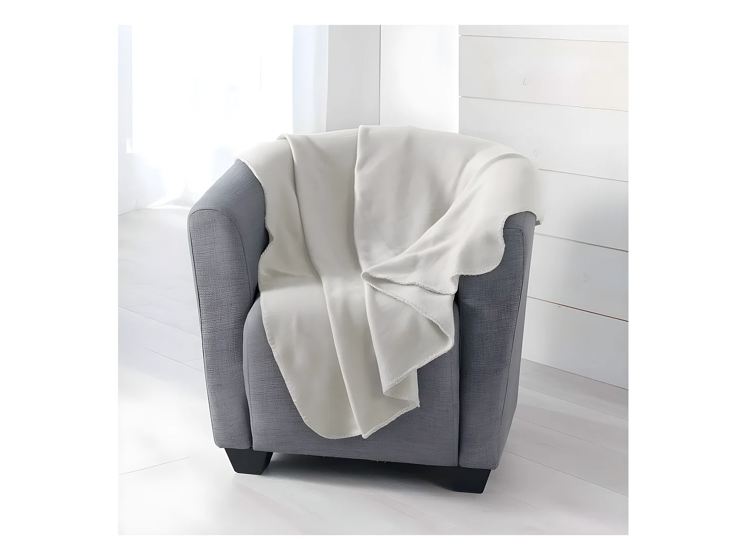 Plaid Polaire "Milou" 125x150cm Naturel