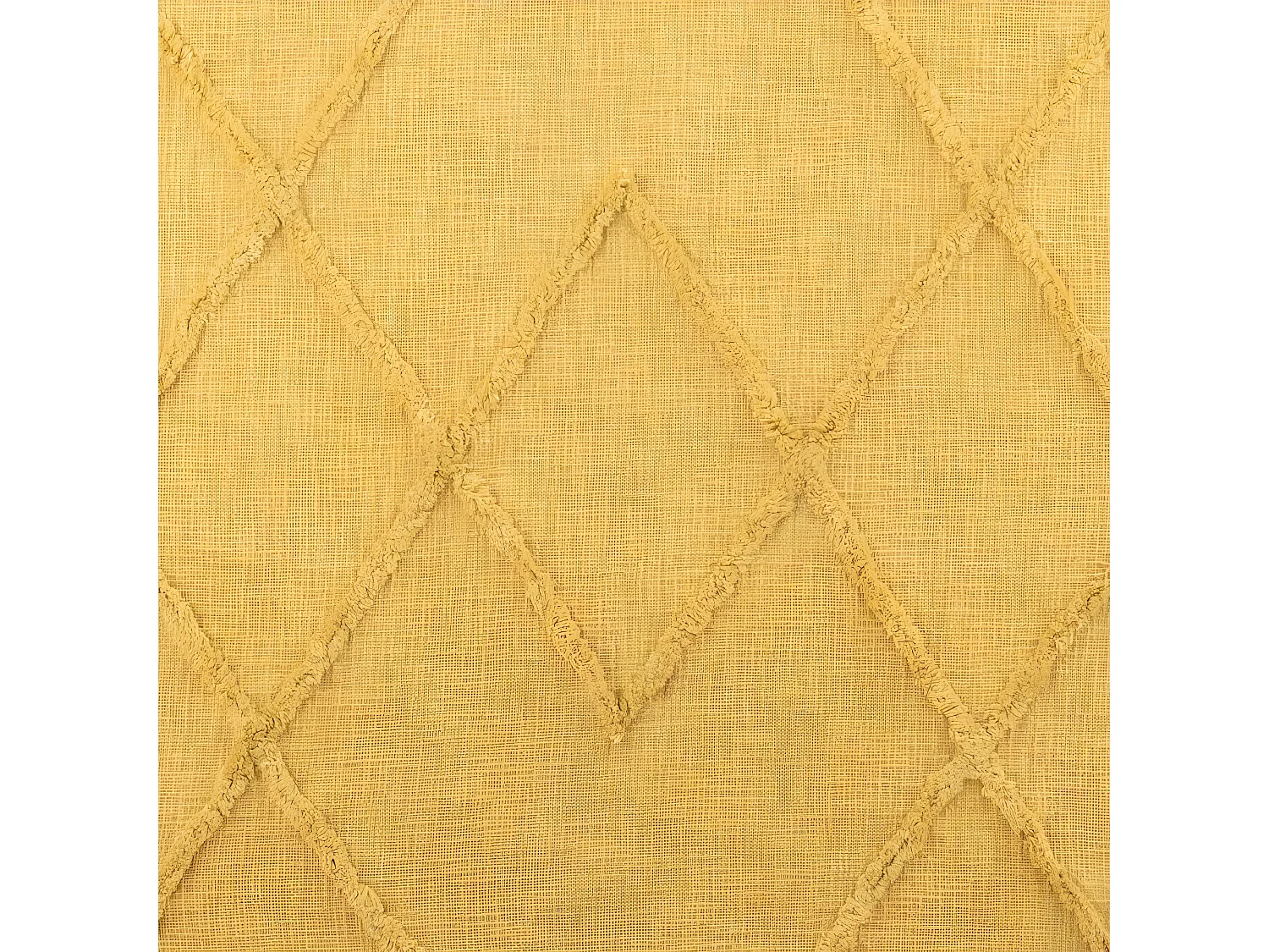 Jeté de Lit Pompons "Amalia" 56x190cm Moutarde