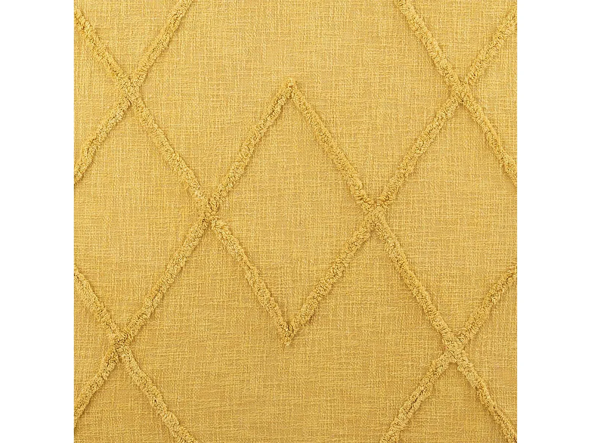 Jeté de Lit Pompons "Amalia" 56x190cm Moutarde