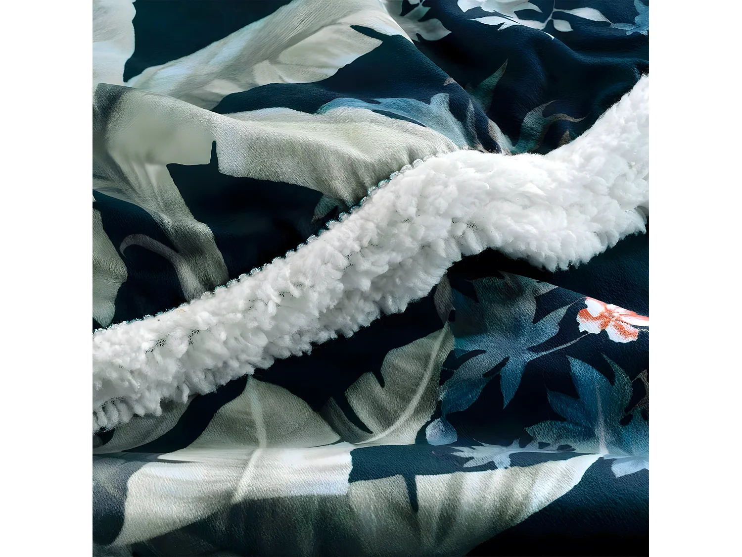 Plaid Velours Imprimé "Fabulous" 125x150cm Bleu