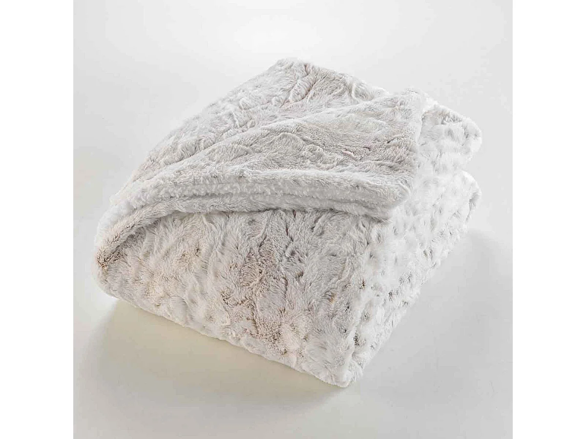 Plaid Imitation Fourrure "Alaska" 125x150cm Blanc