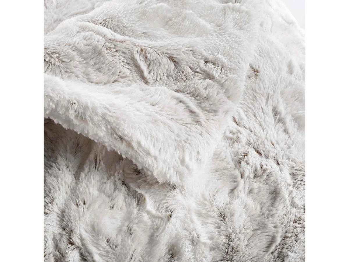 Plaid Imitation Fourrure "Alaska" 125x150cm Blanc