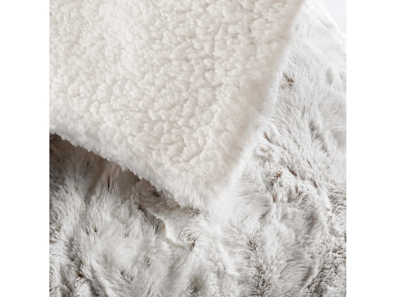 Plaid Imitation Fourrure "Alaska" 125x150cm Blanc