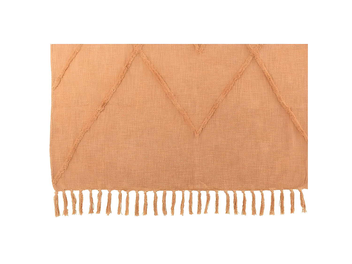 Jeté de Lit Pompons "Amalia" 56x190cm Corail