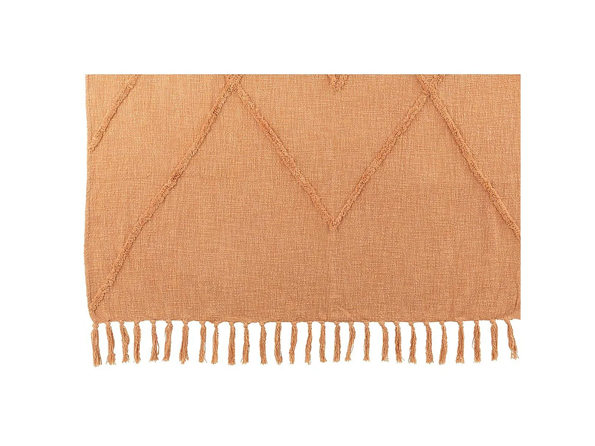 Jeté de Lit Pompons "Amalia" 56x190cm Corail