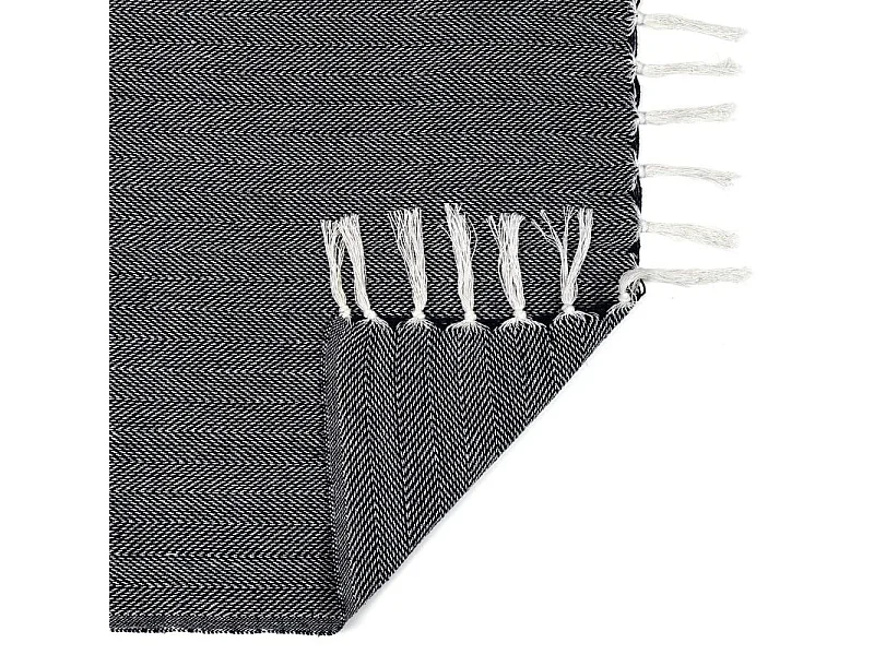 Plaid Jacquard "Nema" 125x150cm Bleu Marine