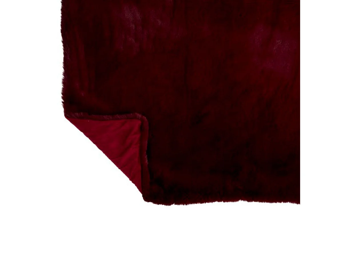 Plaid de poliéster rojo de 180x130 cm