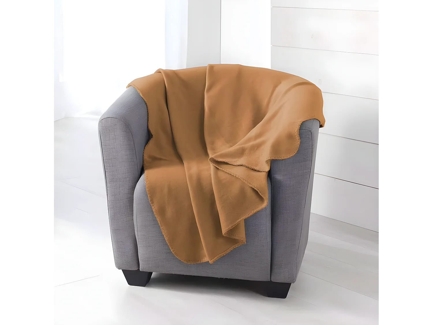 Plaid Polaire "Milou" 125x150cm Camel