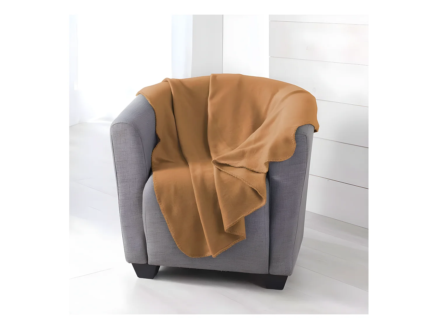 Plaid Polaire "Milou" 125x150cm Camel