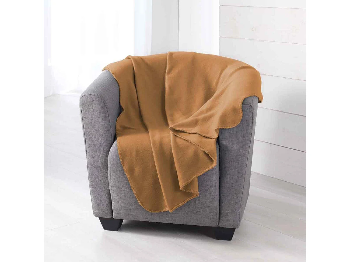Plaid Polaire "Milou" 125x150cm Camel