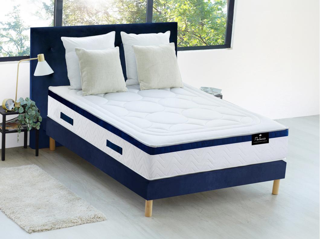 Matelas 180 x 200 cm hybride ressorts ensachés 7 zones et mémoire de forme ép.30cm - MARQUIS de PALACIO