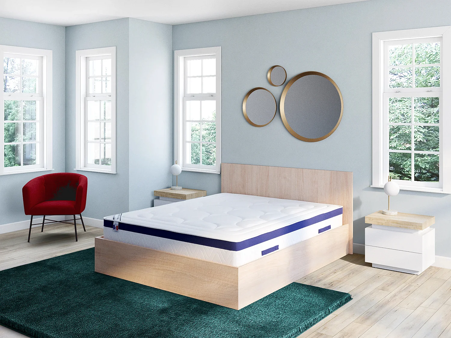 Tapis shaggy à poils longs ultra doux - 120 x 170 cm - vert pinède - DOLCE