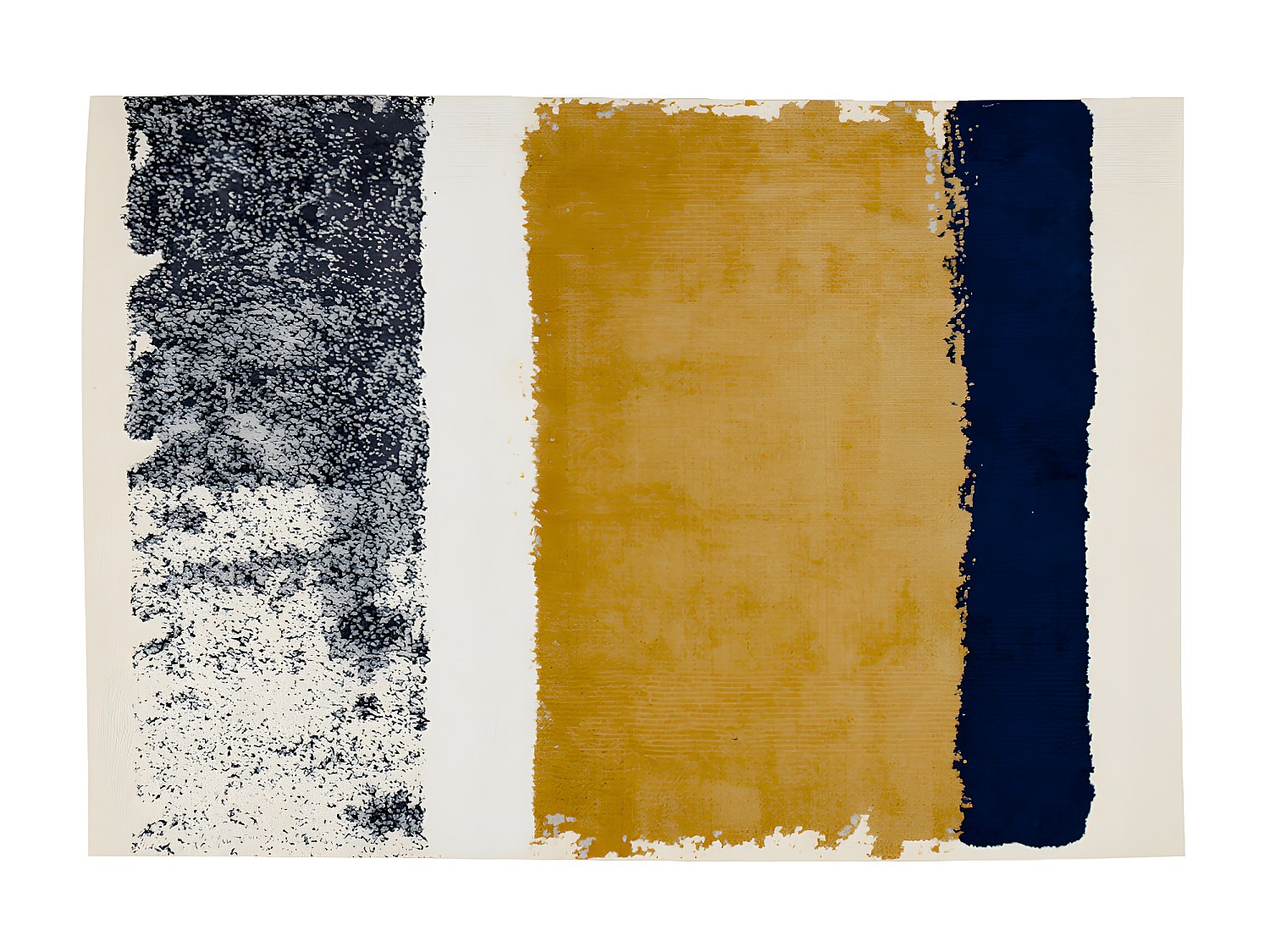 Vente-unique Teppich - 160 X 230 Cm - Senfgelb, Blau, Grau - Camden